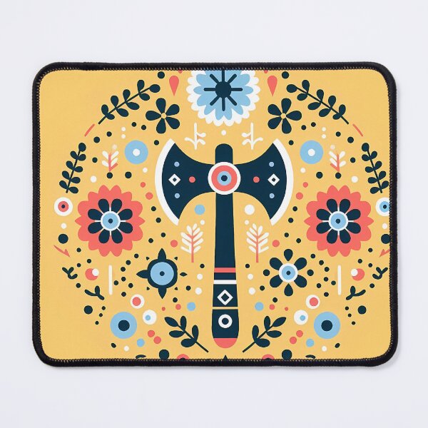 Item preview, Scandinavian Folk Art Double Axe – Symbolic Nordic Design by heidiannemorris designed and sold by FOLK ART FUSION by heidiannemorris.