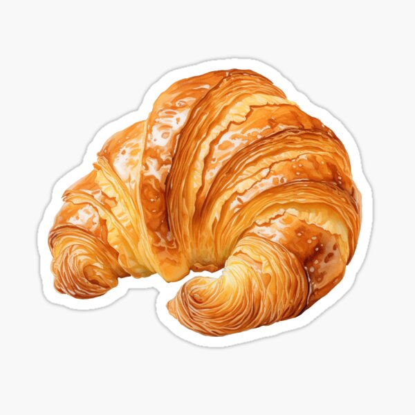 Item preview, Watercolor Butter Croissant designed and sold by Violet Peonies.