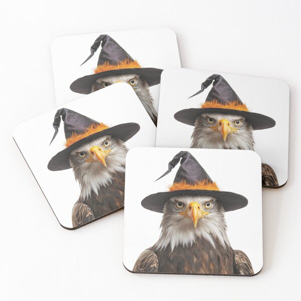 Item preview, Eagle Wearing Halloween Witch Hat designed and sold by LazyOwlStore.