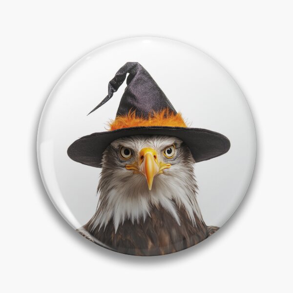 Item preview, Eagle Wearing Halloween Witch Hat designed and sold by LazyOwlStore.