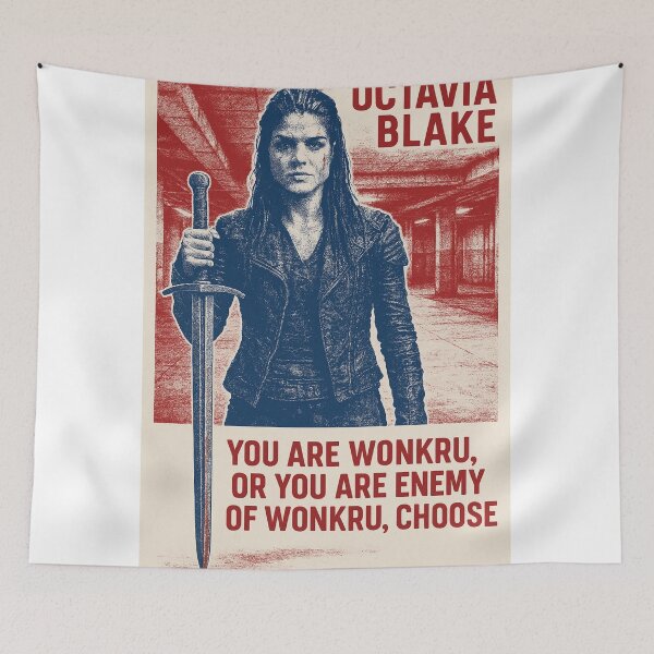 Item preview, Octavia Blake Wonkru Quote Poster Red Blue Style designed and sold by The100Society.