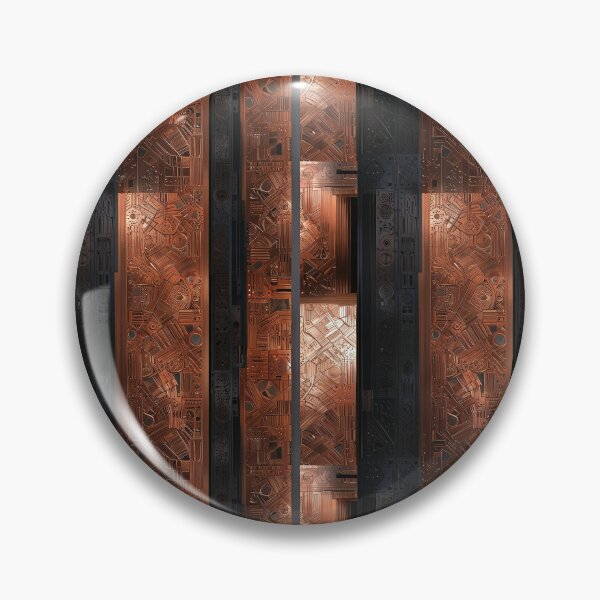 Item preview, Intricate Copper and Black Metallic Geometric Pattern designed and sold by CoolPixels.