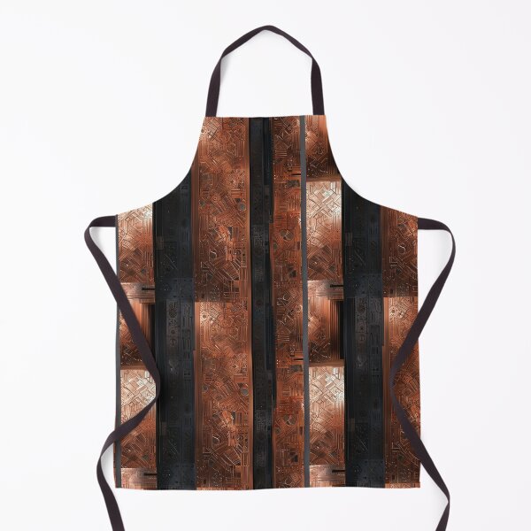 Item preview, Intricate Copper and Black Metallic Geometric Pattern designed and sold by CoolPixels.