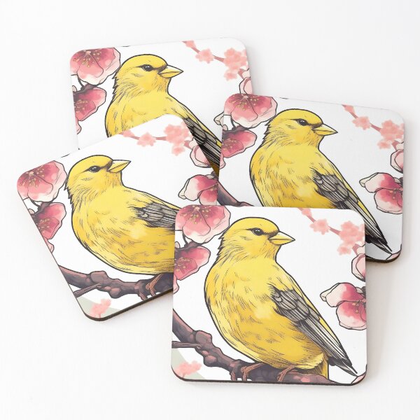 Item preview, Canary on a Blossoming Branch designed and sold by Jasna Dragun.