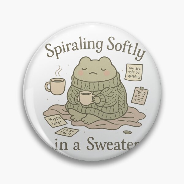 Item preview, Spiraling Softly in a Sweater – Cozy Emotional Overthinker Design designed and sold by Designeerguy.