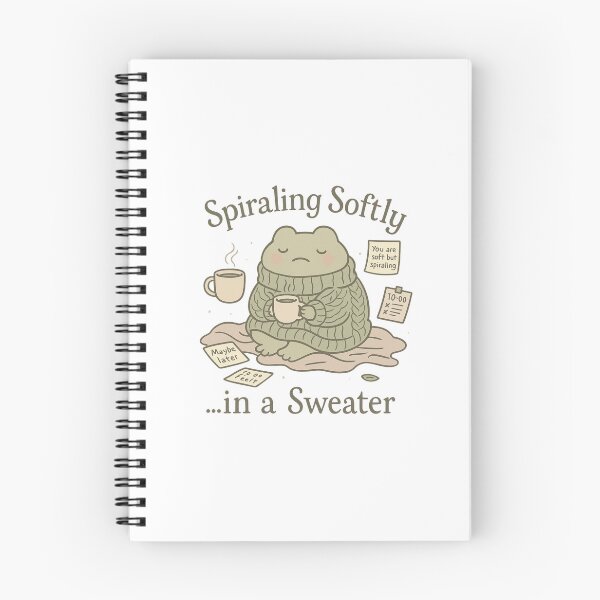 Item preview, Spiraling Softly in a Sweater – Cozy Emotional Overthinker Design designed and sold by Designeerguy.
