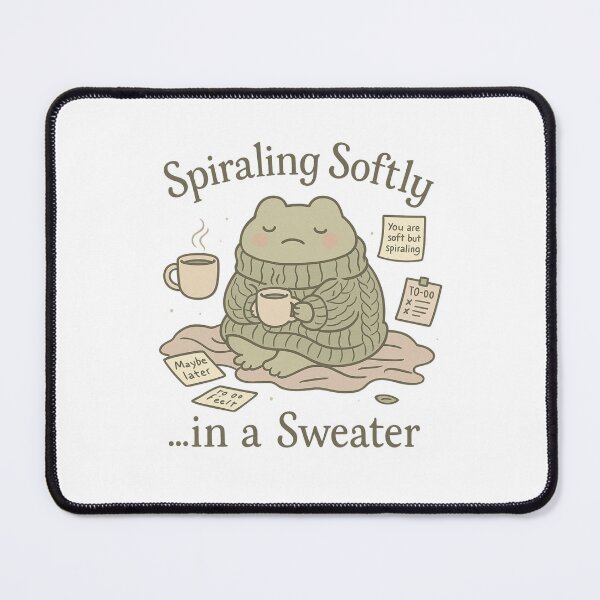 Item preview, Spiraling Softly in a Sweater – Cozy Emotional Overthinker Design designed and sold by Designeerguy.