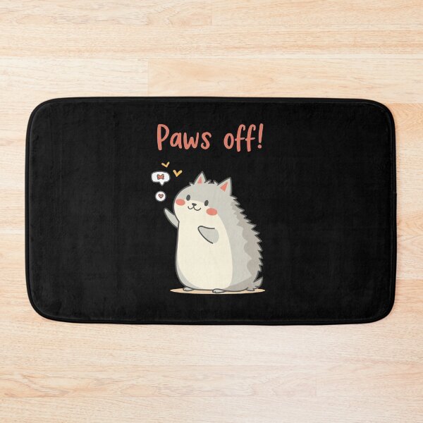 Item preview, A small animal giving sass and space in a cute minimalist style, paired with the phrase ‘Paws off!’ designed and sold by All-Of-Art.