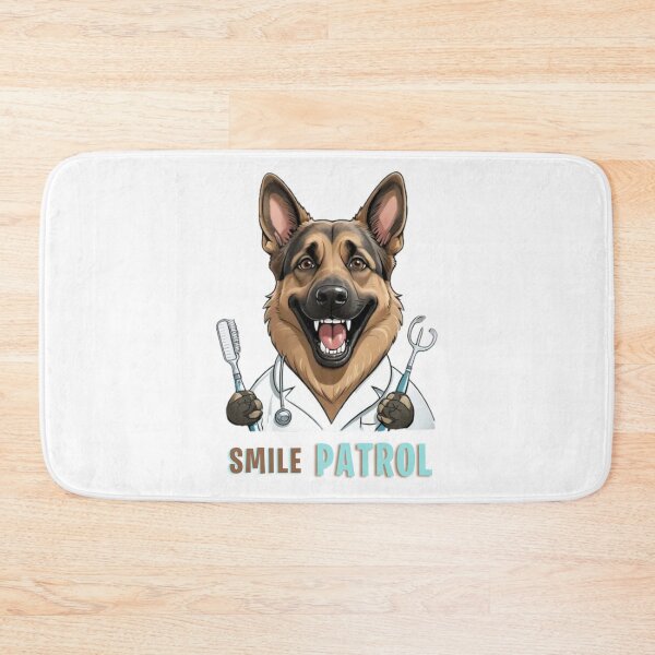 Item preview, Funny German Shepherd Dog Dentist Cartoon Design – Cute Pet and Owner Artwork – Dentist Gift – Humorous Pet Parent Gifts designed and sold by KoraTalks.