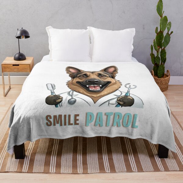 Item preview, Funny German Shepherd Dog Dentist Cartoon Design – Cute Pet and Owner Artwork – Dentist Gift – Humorous Pet Parent Gifts designed and sold by KoraTalks.