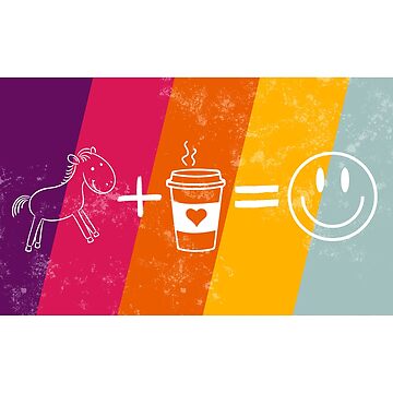 Artwork thumbnail, Horses + Coffee = Happiness by Foxelle Lifestyle