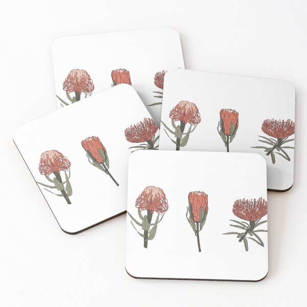 Item preview, Illustration of a Protea, Leucospermum flower. African exotic plant. designed and sold by MatyKotiv.