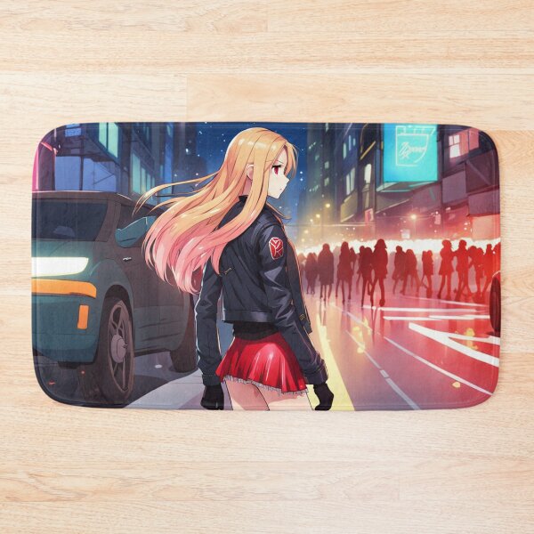 Item preview, Anime girl in the urban night designed and sold by e-not-shop.