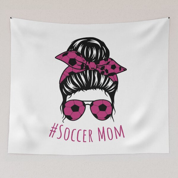 Item preview, Funny Women Soccer Mom Life Bonus Mom Mothers Day sporting Mom Messy Bun  designed and sold by KAYDEE01212 ✨.