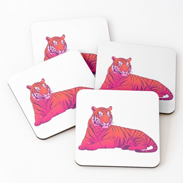 Item preview, Pink and Orange Tiger – Bold & Colorful Pop  designed and sold by svarupa.