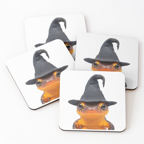 Item preview, Eastern Newt Wearing Halloween Witch Hat designed and sold by LazyOwlStore.