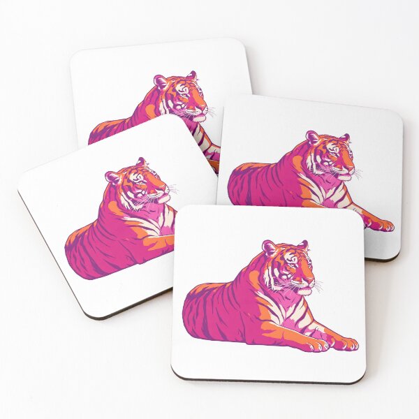 Item preview, Pink and Orange Tiger – Bold & Colorful Pop  designed and sold by svarupa.