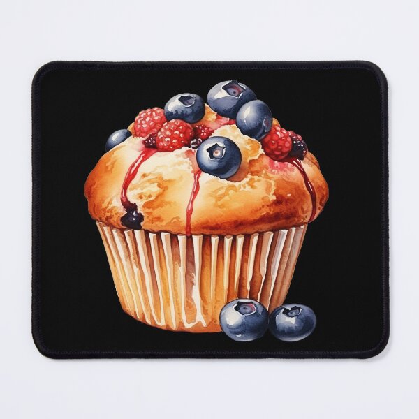 Item preview, Watercolor Berry Muffin designed and sold by Violet Peonies.