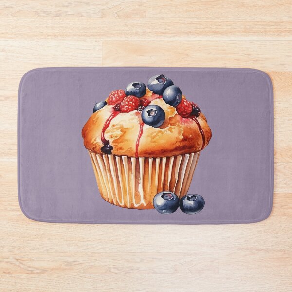 Item preview, Watercolor Berry Muffin designed and sold by Violet Peonies.
