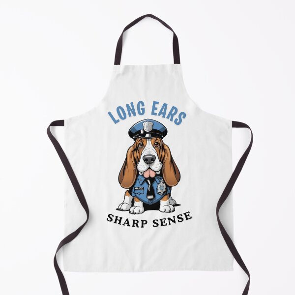 Item preview, Policeman Cartoon with Basset Hound Dog Design – Funny and Unique Dog and Owner Artwork - Policeman Gift - Pet Humor designed and sold by KoraTalks.