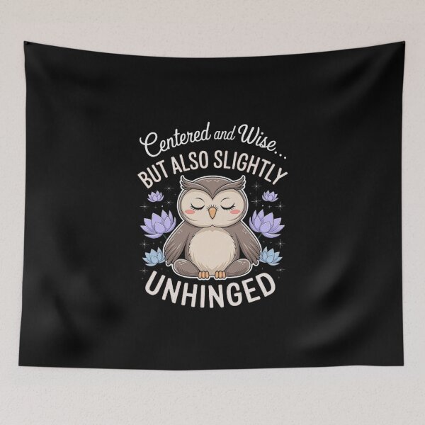 Item preview, Wise Meditating Owl Funny Quote | Zen and Chaotic Humor Art designed and sold by love3617.