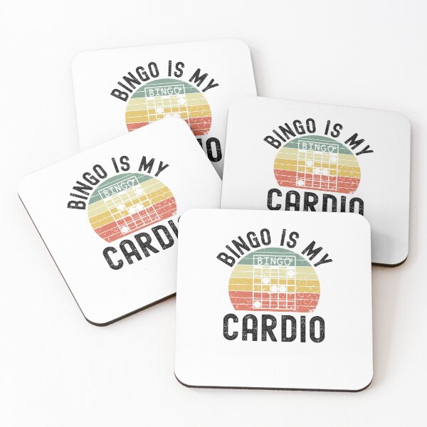 Item preview, Bingo is my Cardio funny bingo player humor retro sunset designed and sold by snowry.