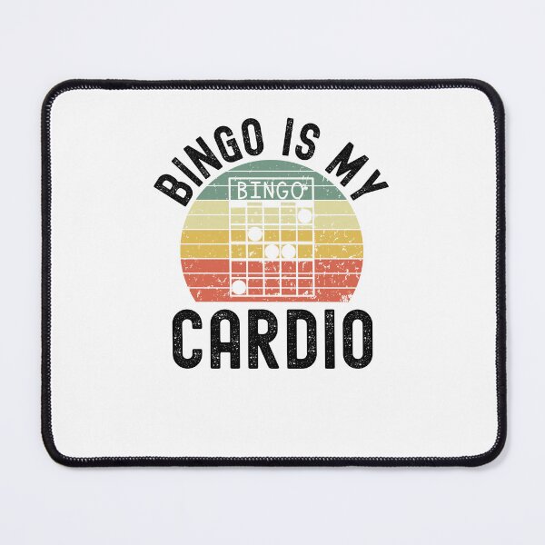 Item preview, Bingo is my Cardio funny bingo player humor retro sunset designed and sold by snowry.