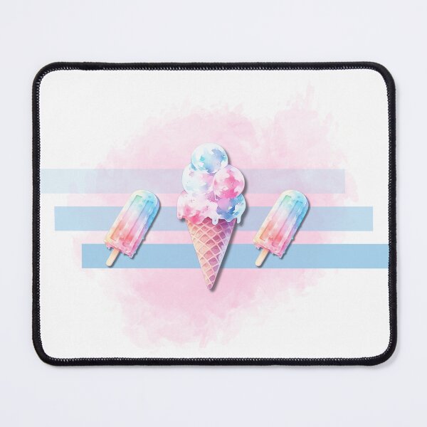 Item preview, Retro Icecream Pink and Blue Watercolor designed and sold by FrequencyV.