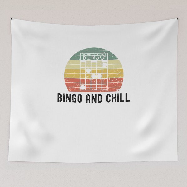 Item preview, Bingo and chill funny bingo player humor retro sunset designed and sold by snowry.
