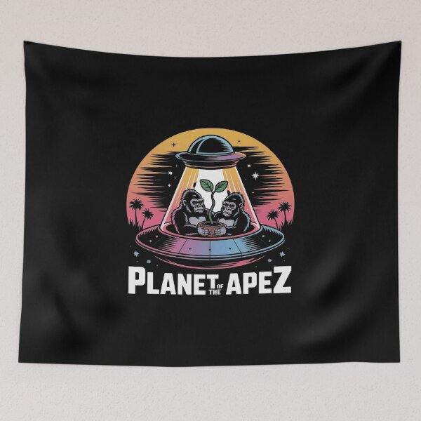 Item preview, Planet of the Apes UFO Gorilla Art | Sci-Fi Jungle Alien Design designed and sold by love3617.