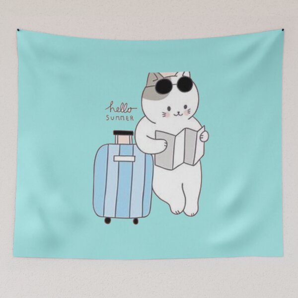 Item preview, Summer trip with the adventurous cat designed and sold by julia alwali.