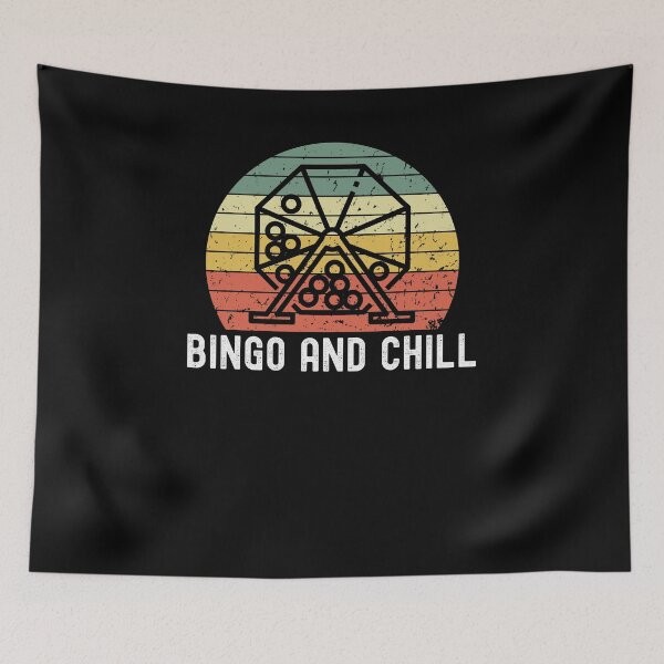 Item preview, Funny bingo player humor Bingo and chill retro sunset designed and sold by snowry.