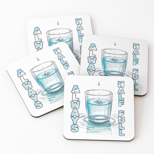 Item preview, Always Half Full Water Glass Positive Shirt designed and sold by JantarBee.
