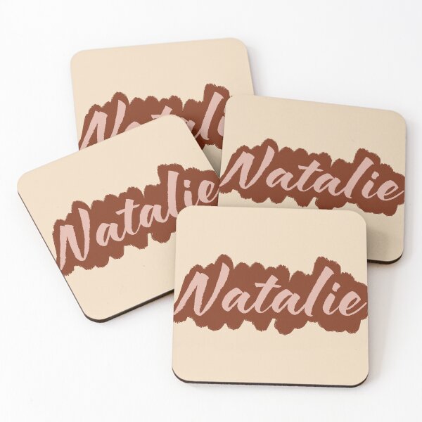 Item preview, Natalie name - neutral colors - nude colors - custom name art - printed name products designed and sold by marlenaki.