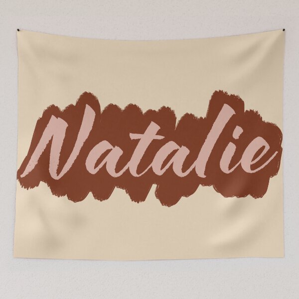 Item preview, Natalie name - neutral colors - nude colors - custom name art - printed name products designed and sold by marlenaki.