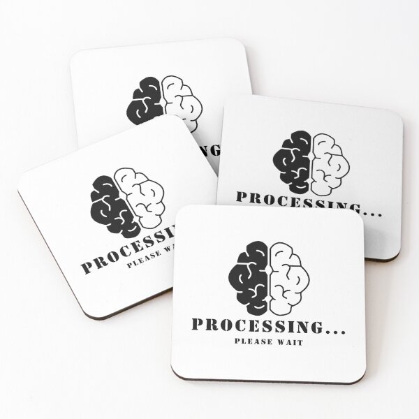 Item preview, Brain Processing... Please Wait – Funny Tech-Inspired Design designed and sold by AIKNOCKTECK.