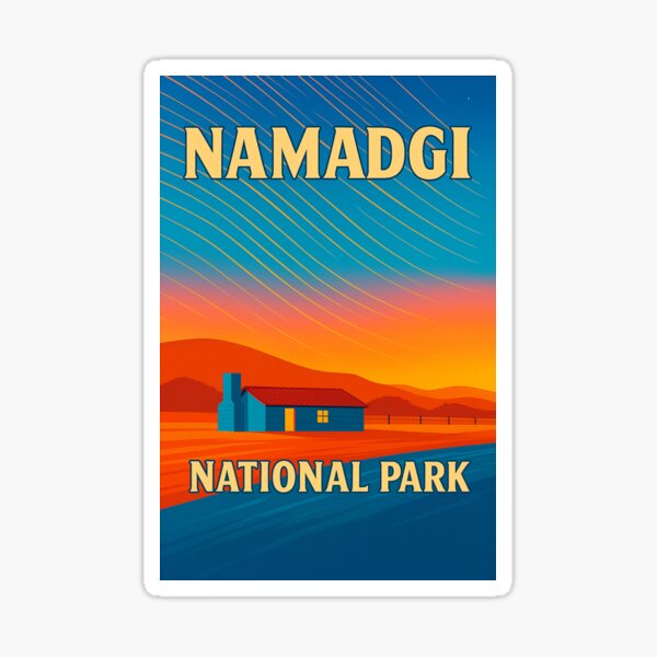 Item preview, Namadgi National Park – Retro Travel Poster Design designed and sold by MRageebArt.