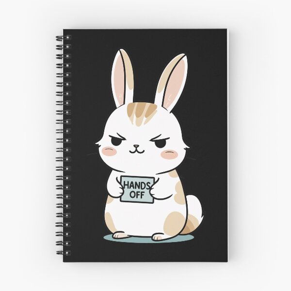 Item preview, an expressive pet holding a sign that says ‘hands  off!’ with a blend of assertiveness and softness designed and sold by All-Of-Art.