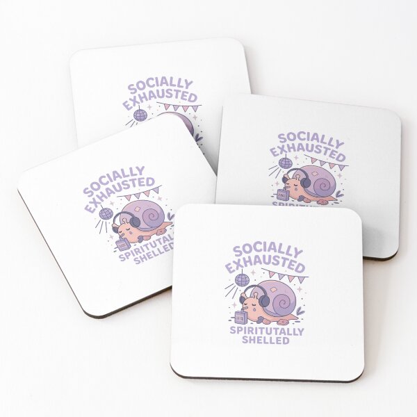 Item preview, Socially Exhausted, Spiritually Shelled – Funny Introvert Snailcore Design designed and sold by Designeerguy.