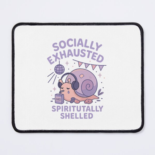Item preview, Socially Exhausted, Spiritually Shelled – Funny Introvert Snailcore Design designed and sold by Designeerguy.