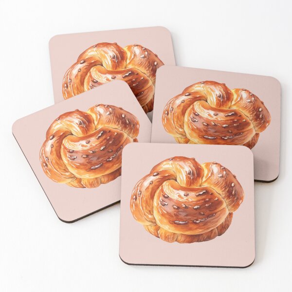 Item preview, Watercolor Pecan Chocolate Chip Brioche designed and sold by Violet Peonies.