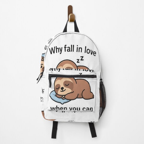 Item preview, Why Fall in Love When You Can Fall Asleep – Funny Sloth Quote designed and sold by TODPESIGN.