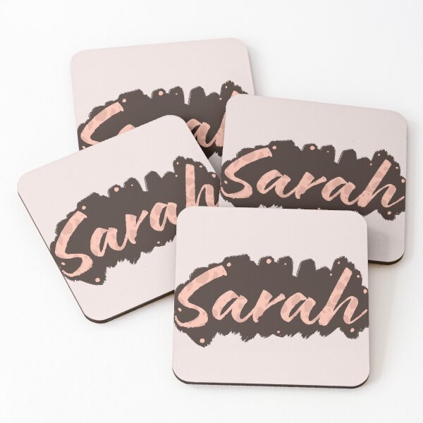 Item preview, Sarah Name - custom name art Sarah - girly aesthetic font - neutral colors designed and sold by marlenaki.