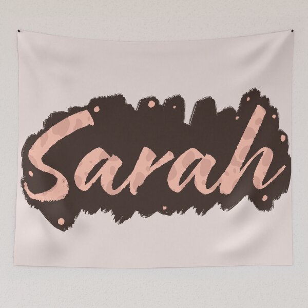 Item preview, Sarah Name - custom name art Sarah - girly aesthetic font - neutral colors designed and sold by marlenaki.