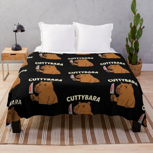 Item preview, Capybara with Knife Cuttybara Dark Animal Pun designed and sold by wrestletoys.