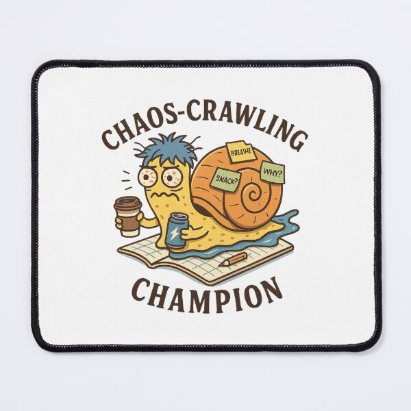 Item preview, Chaos-Crawling Champion – Funny Burnout Snailcore Design designed and sold by Designeerguy.