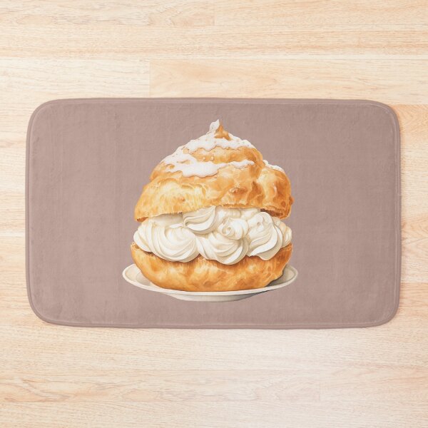 Item preview, Watercolor Cream Puff on a Plate designed and sold by Violet Peonies.