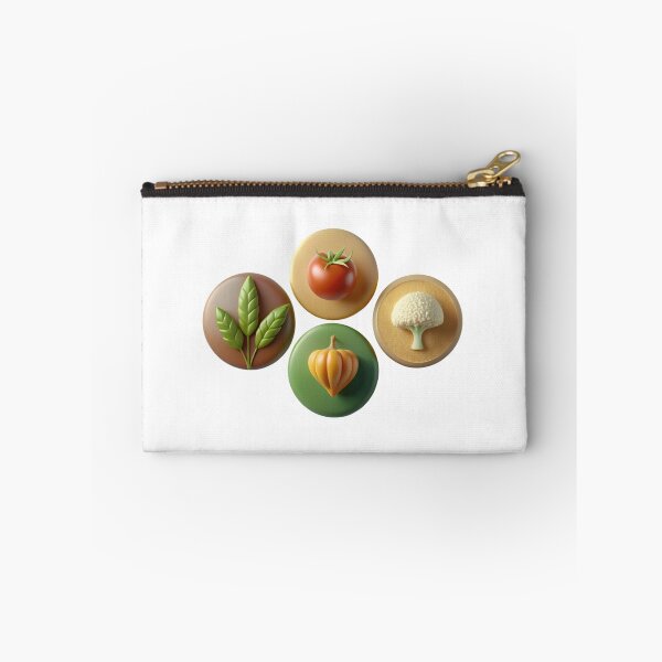 Item preview, 3D Rendered Icons of Tomato, Pumpkin, Leaves, and Cauliflower designed and sold by Creative88Art.