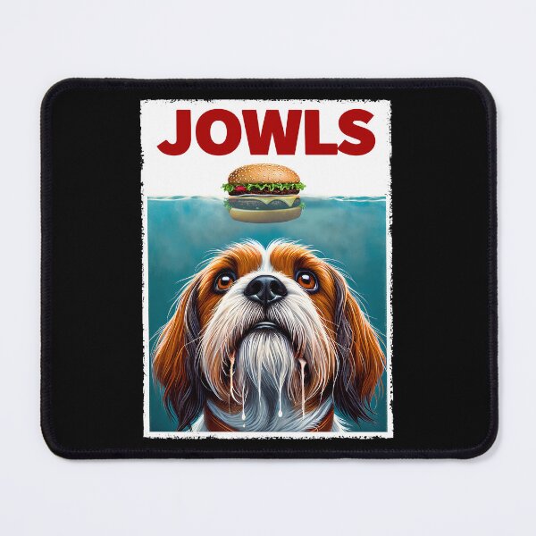 Item preview, Funny Petit Basset Griffon Vendeen and Hamburger Parody Jowls Dog Lover designed and sold by Kimberley King Art  King Art.