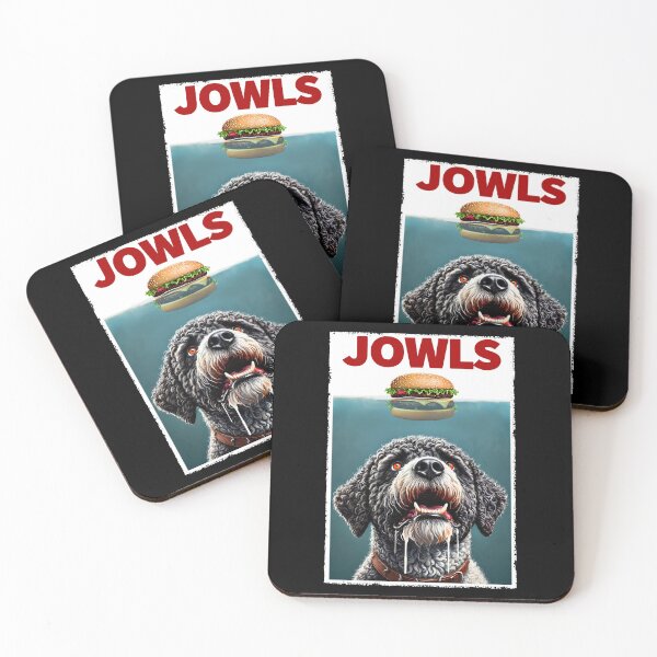 Item preview, Funny Portuguese Water Dog and Hamburger Parody Jowls Dog Lover designed and sold by Kimberley King Art  King Art.